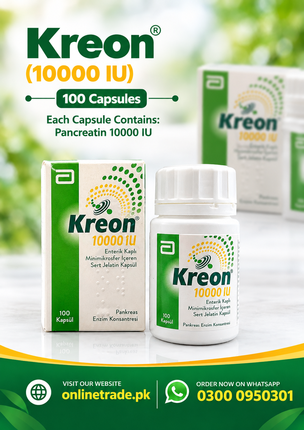 Kreon 10000 IU Capsules In Pakistan