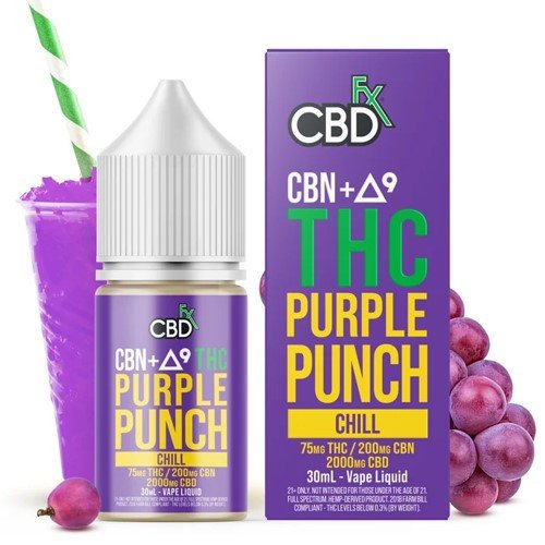 CBN + Delta-9 THC Vape Juice Purple Punch In Pakistan