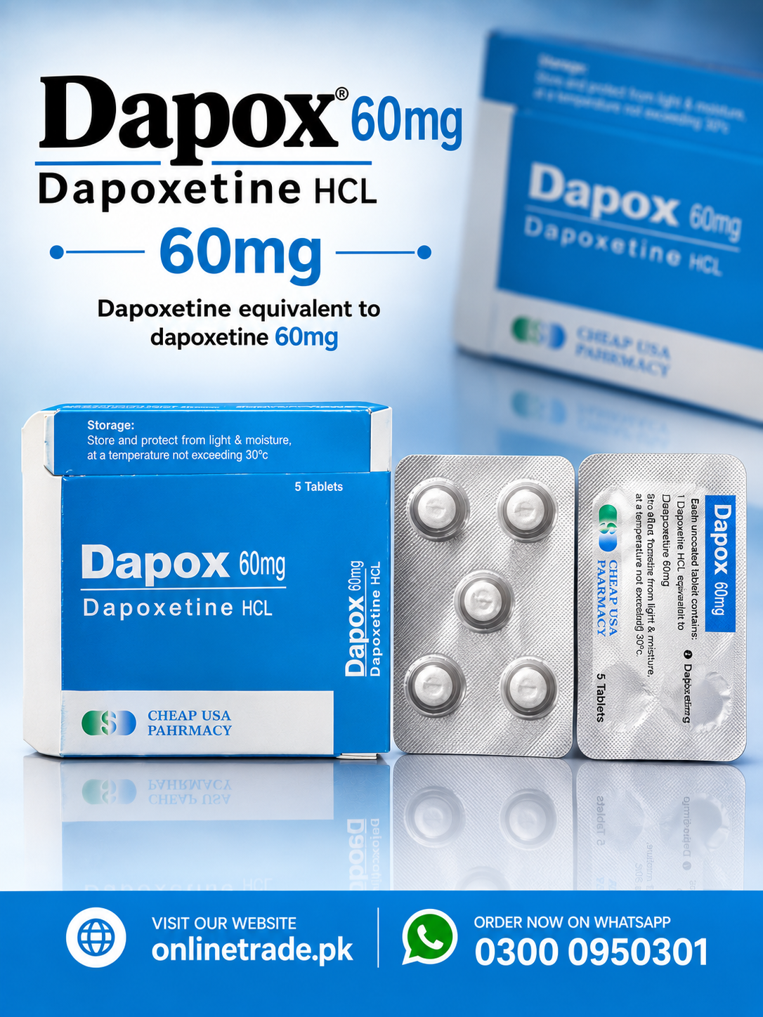 Dapox 60 mg Tablets Price In Pakistan