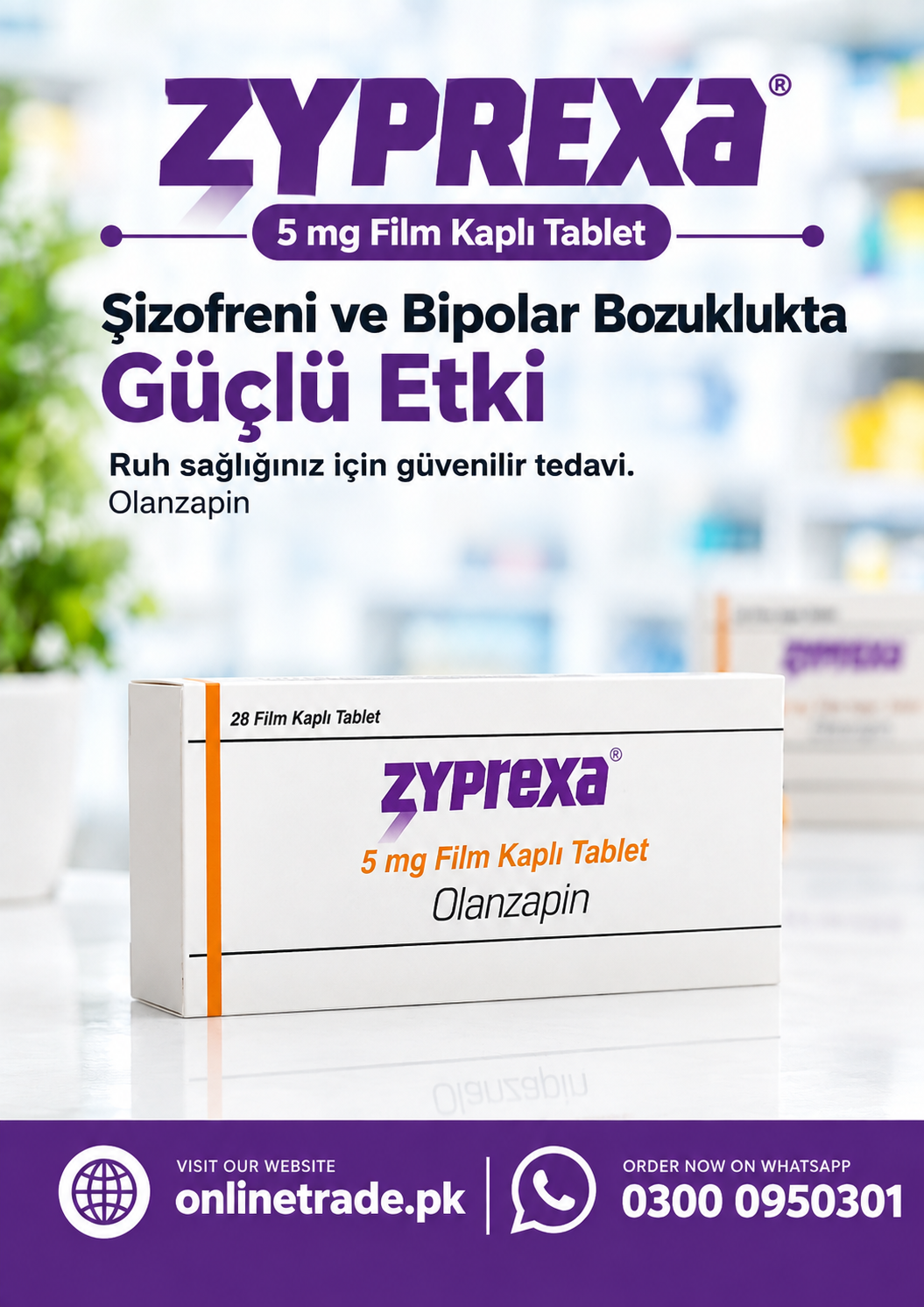 Zyprexa 5 mg olanzapine Film Kapl? Tablet In Pakistan