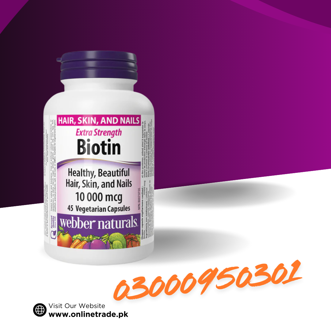 Biotin 10,000 mcg Vegetarian Capsules Extra Strength In Pakistan