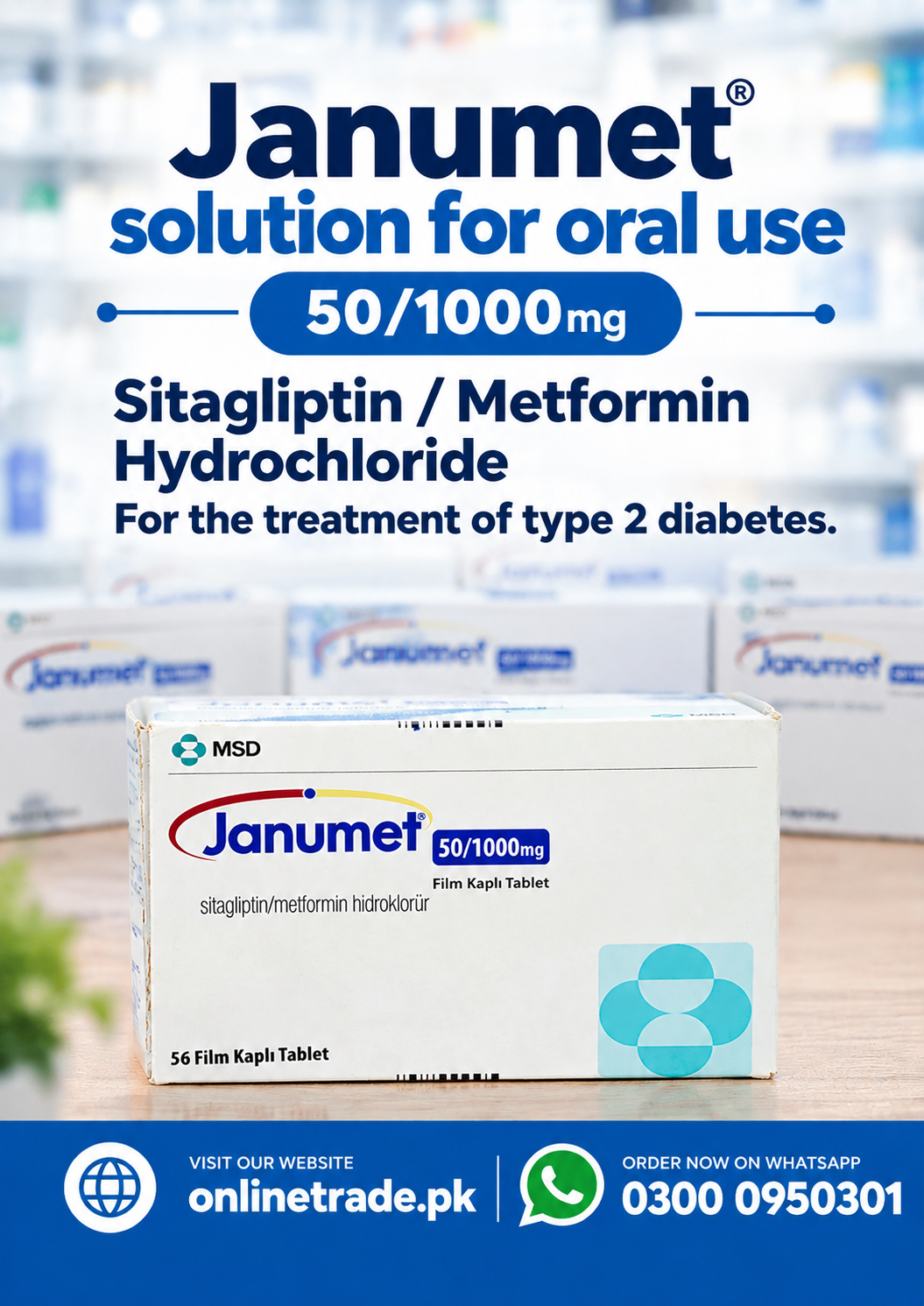 Janumet 50/1000 mg Tablets In Pakistan