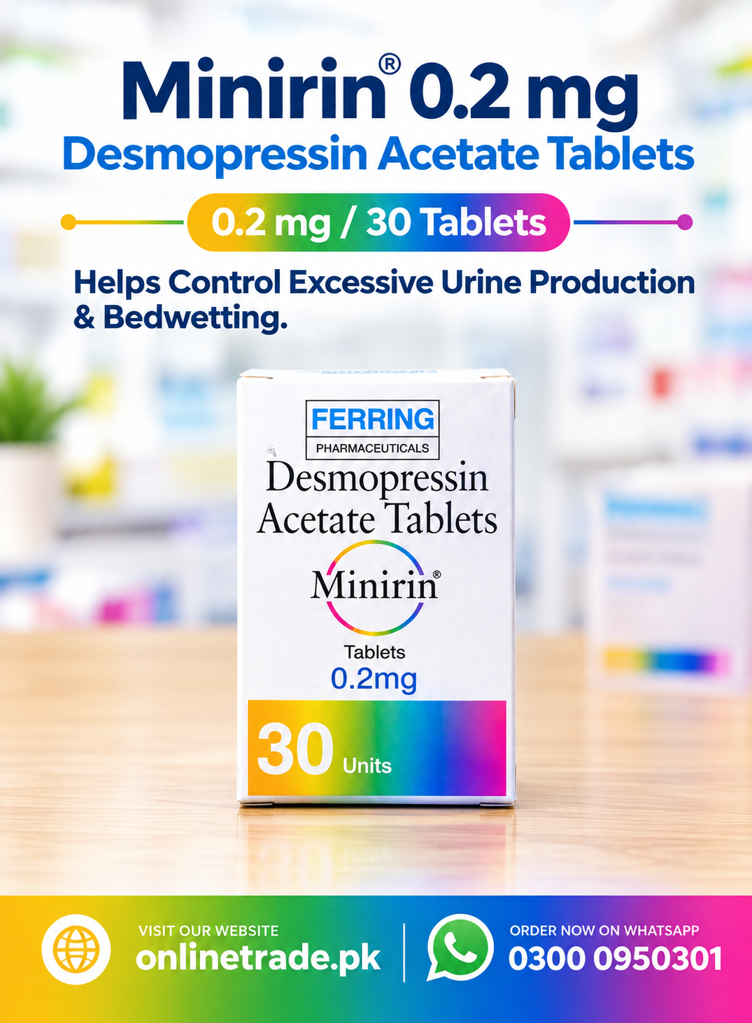 Desmopressin Minirin 0.2mg tablets In Pakistan