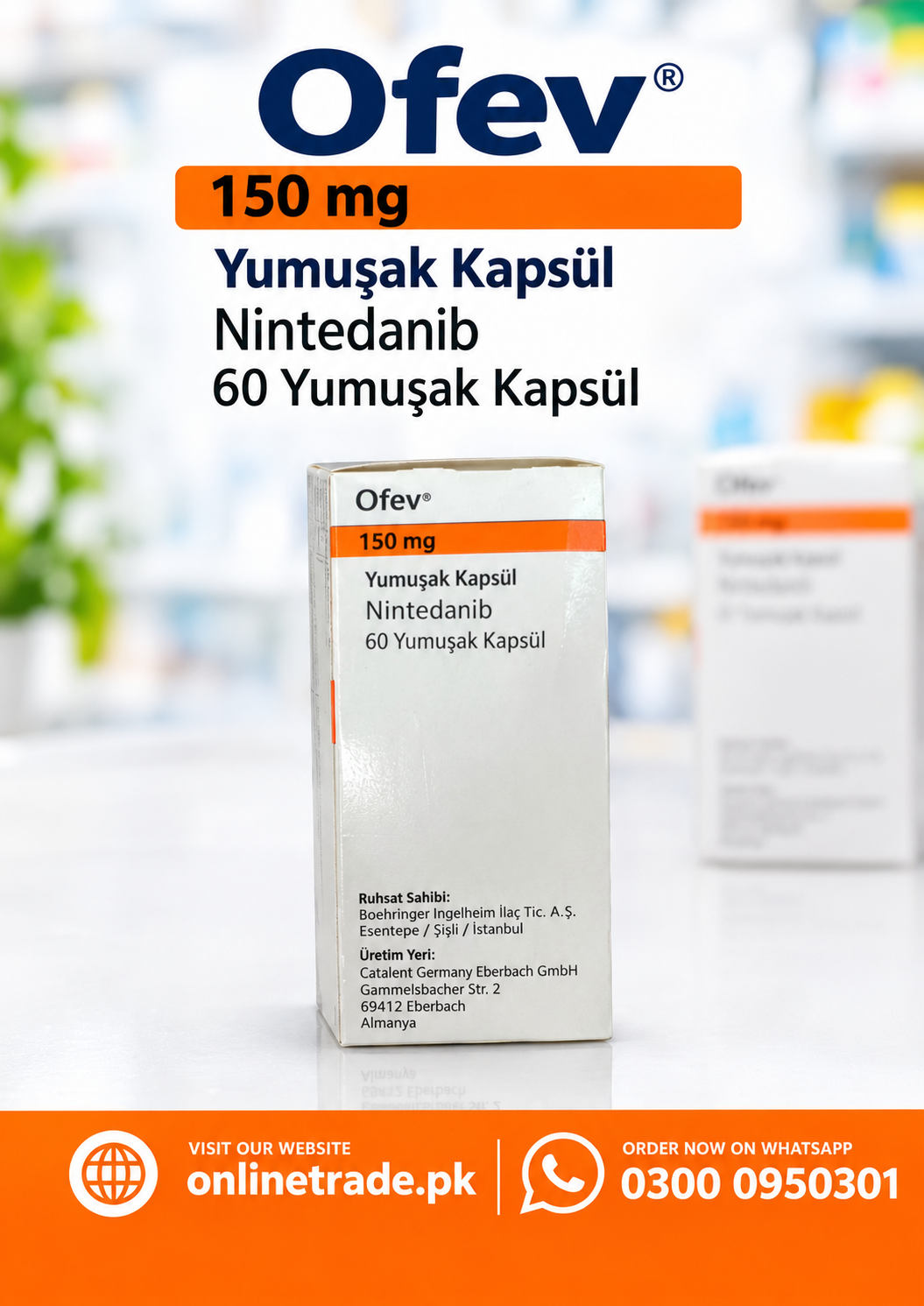 Ofev 150mg (Nintedanib) Capsule In Pakistan