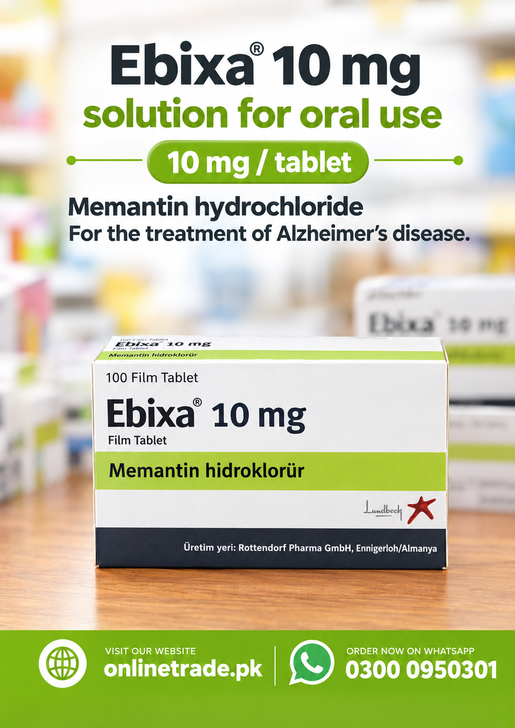Ebixa® 10 mg Film Tablet In Pakistan