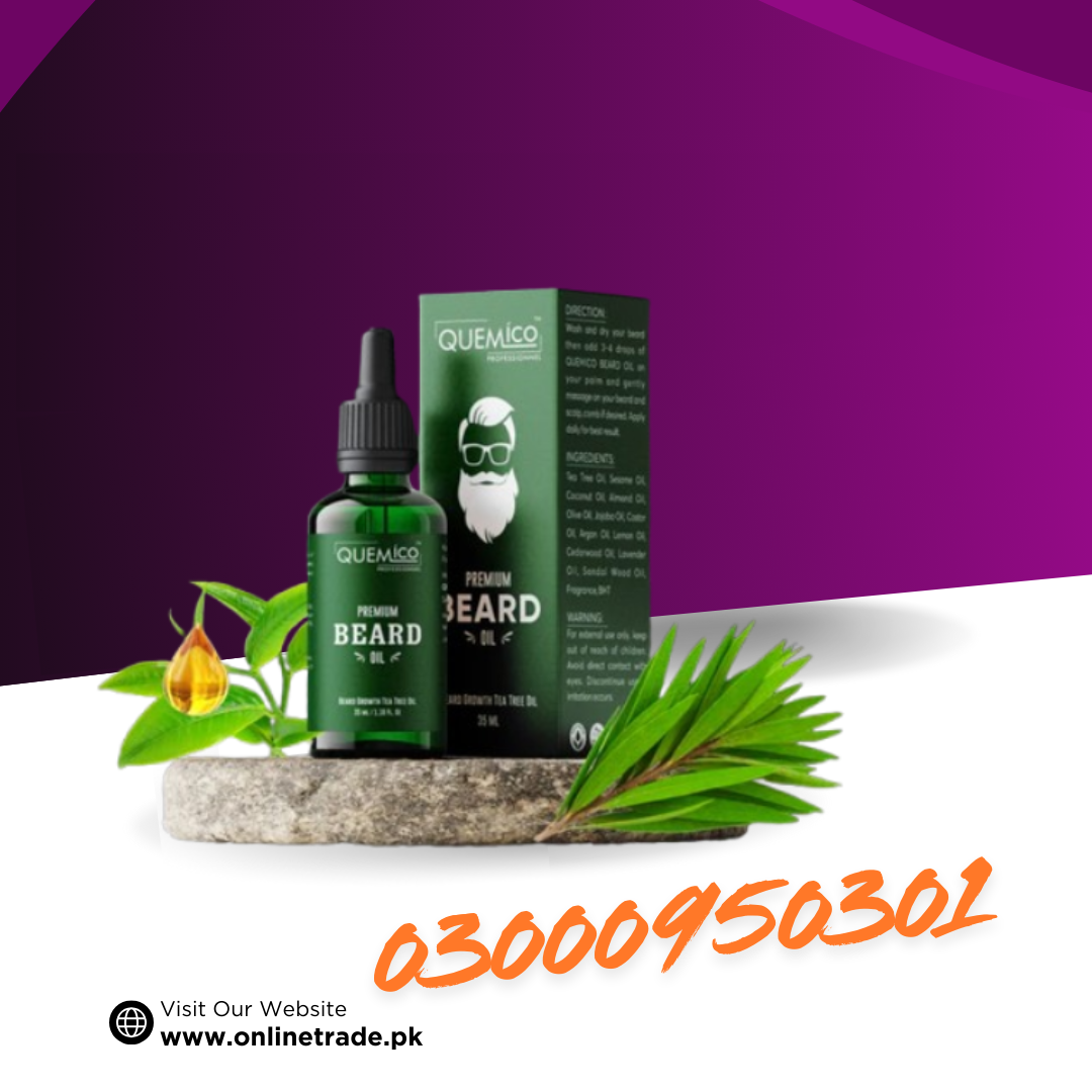 Quemico Professionnel Beard Growth Oil with Tea Tree oil & 5 Essential Oils