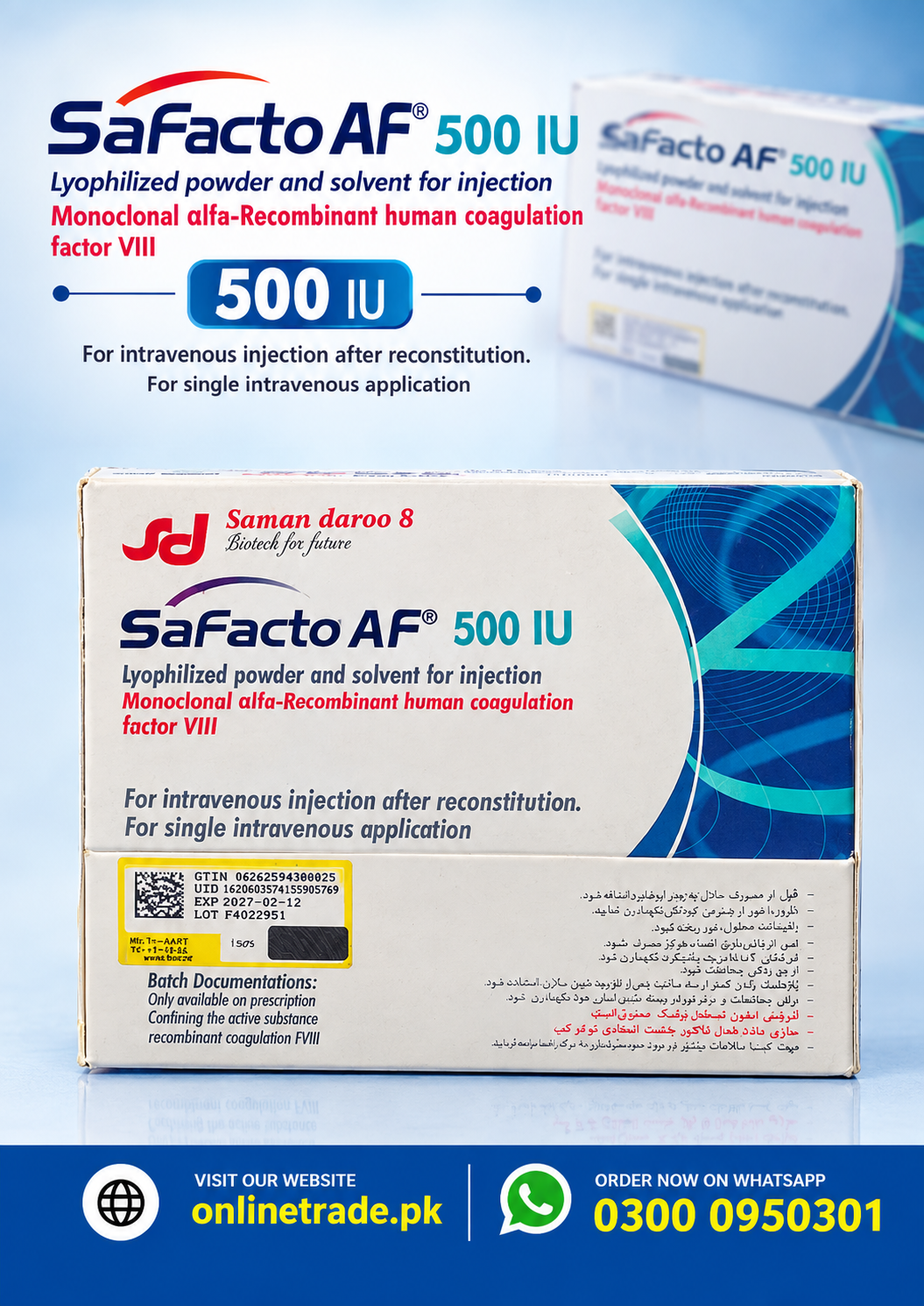 Safacto AF Injection 500IU In Pakistan