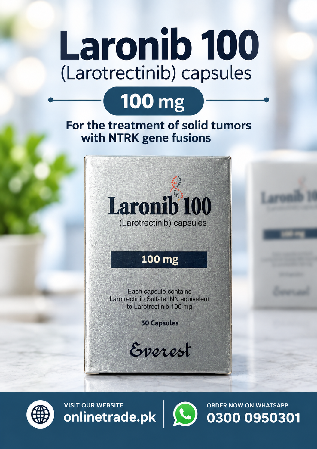 Laronib 100mg Larotrectinib Capsule In Pakistan