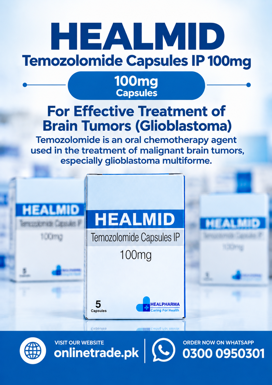 HEALMID Temozolomide Capsules IP 100mg In Pakistan