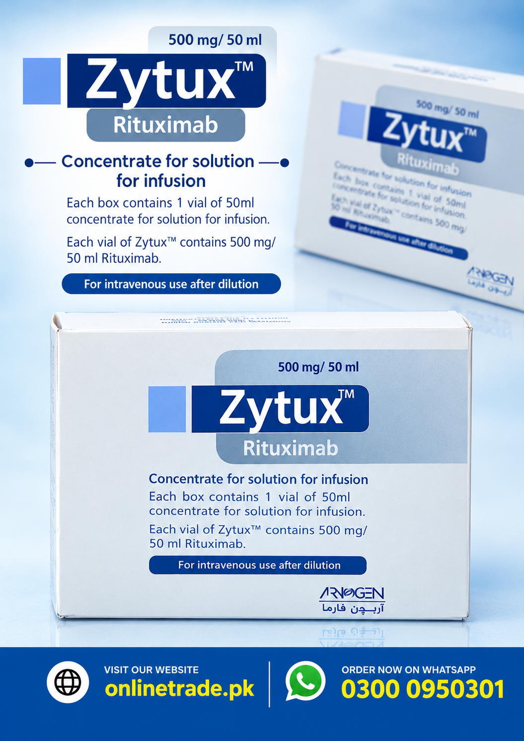 Zytux Rituximab Injection 500mg 50ml In Pakistan