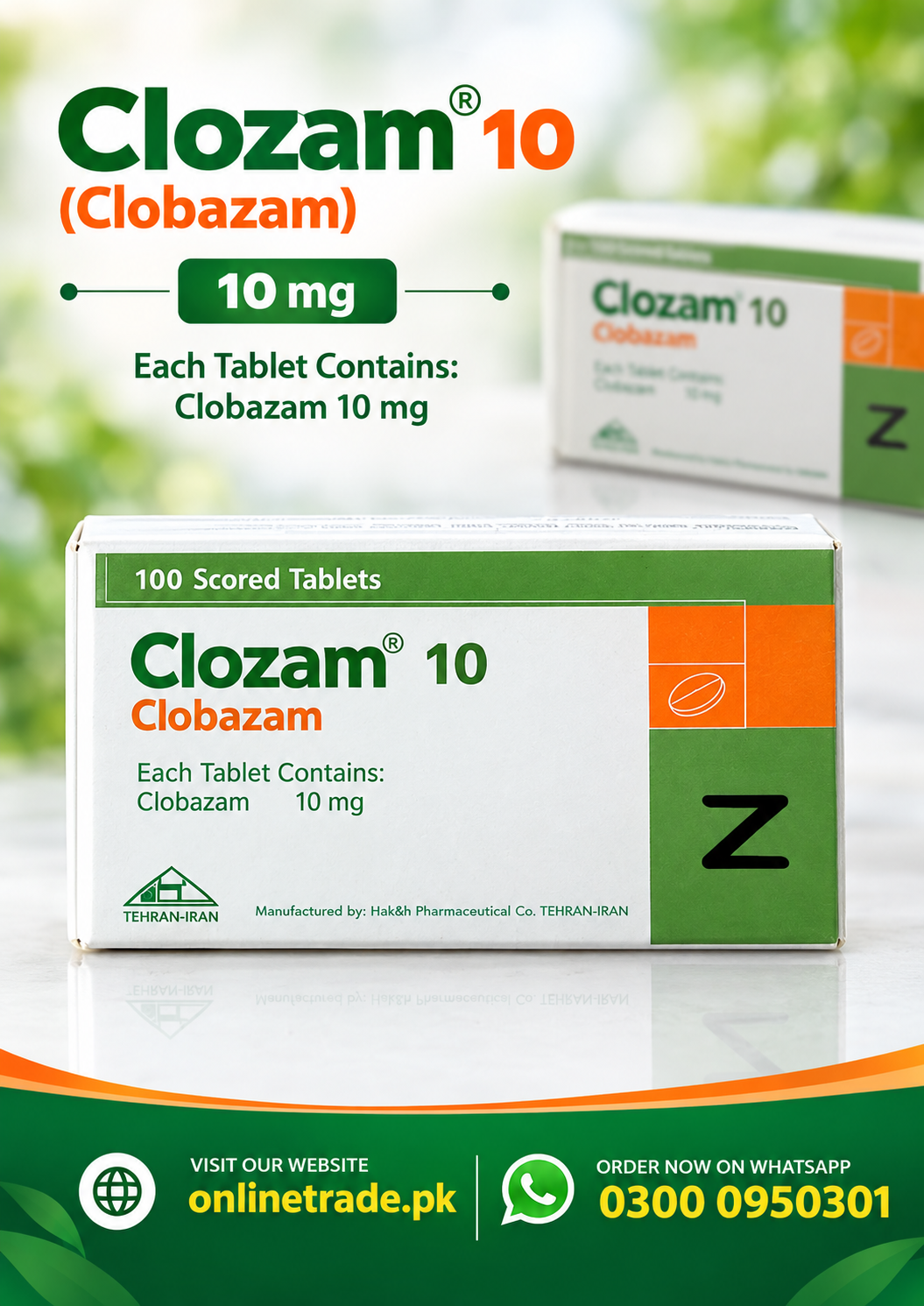 Clobazam 10 mg Tablet (Clobazam) In Pakistan