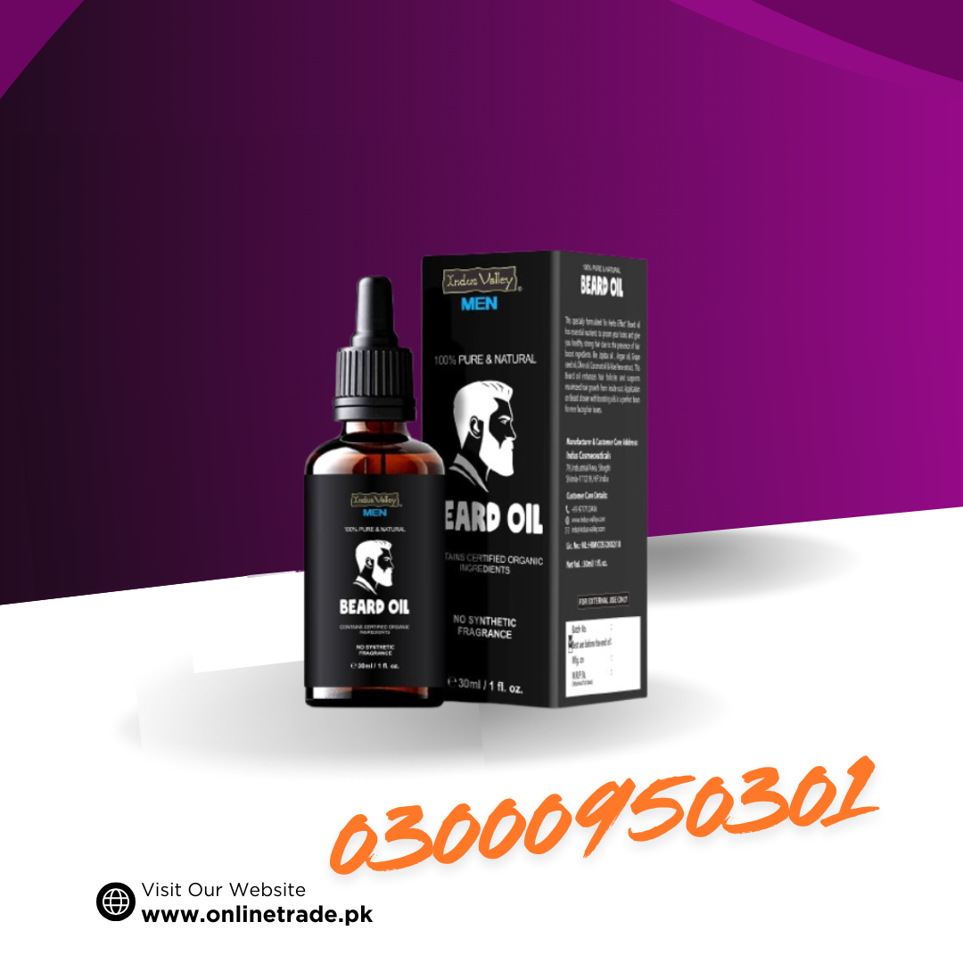 INDUS VALLEY Men 100% Pure and Natural Beard Oil In Pakistan