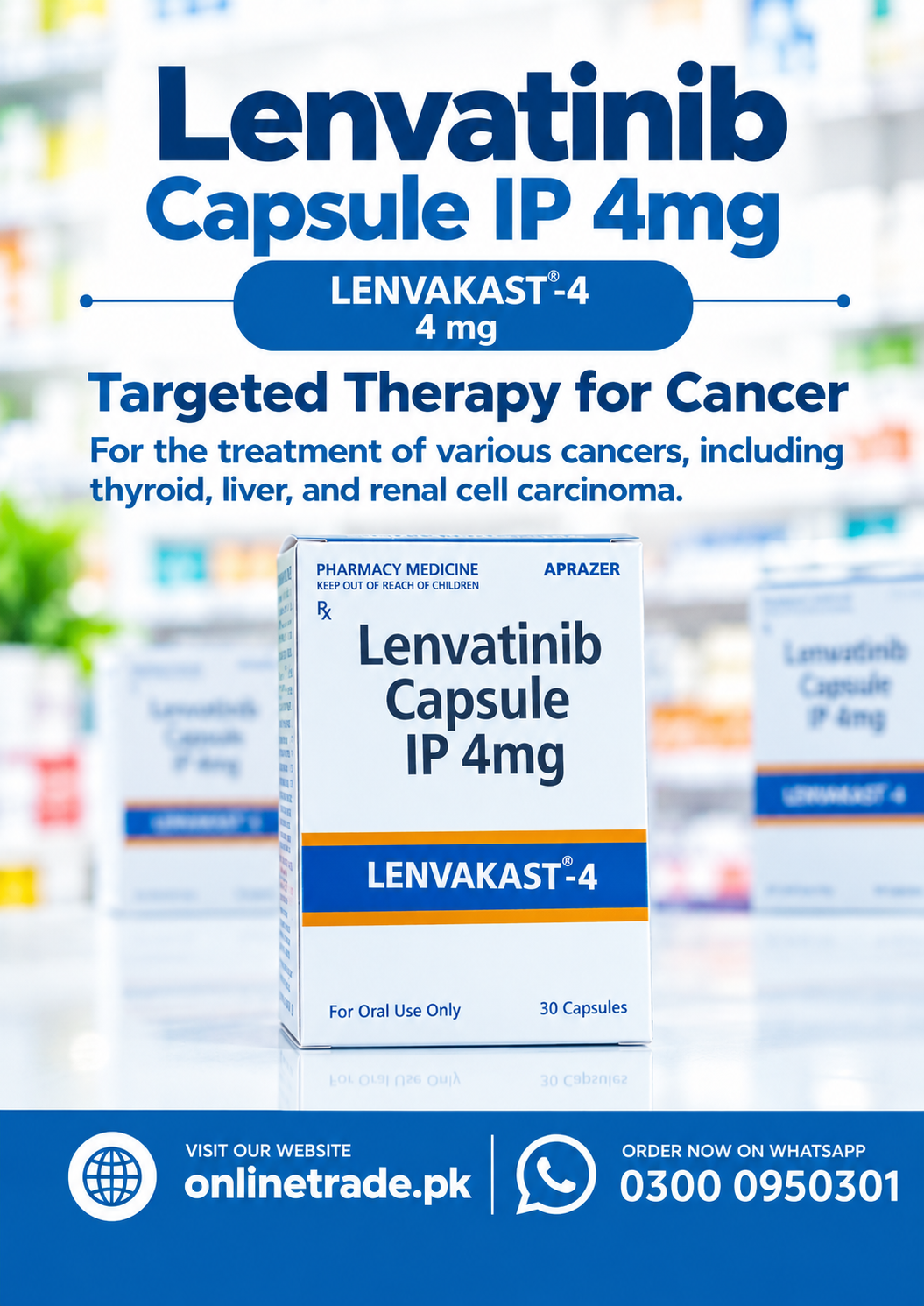 Lenvatinib Capsules IP 4 mg, Lenvakast-4 In Pakistan