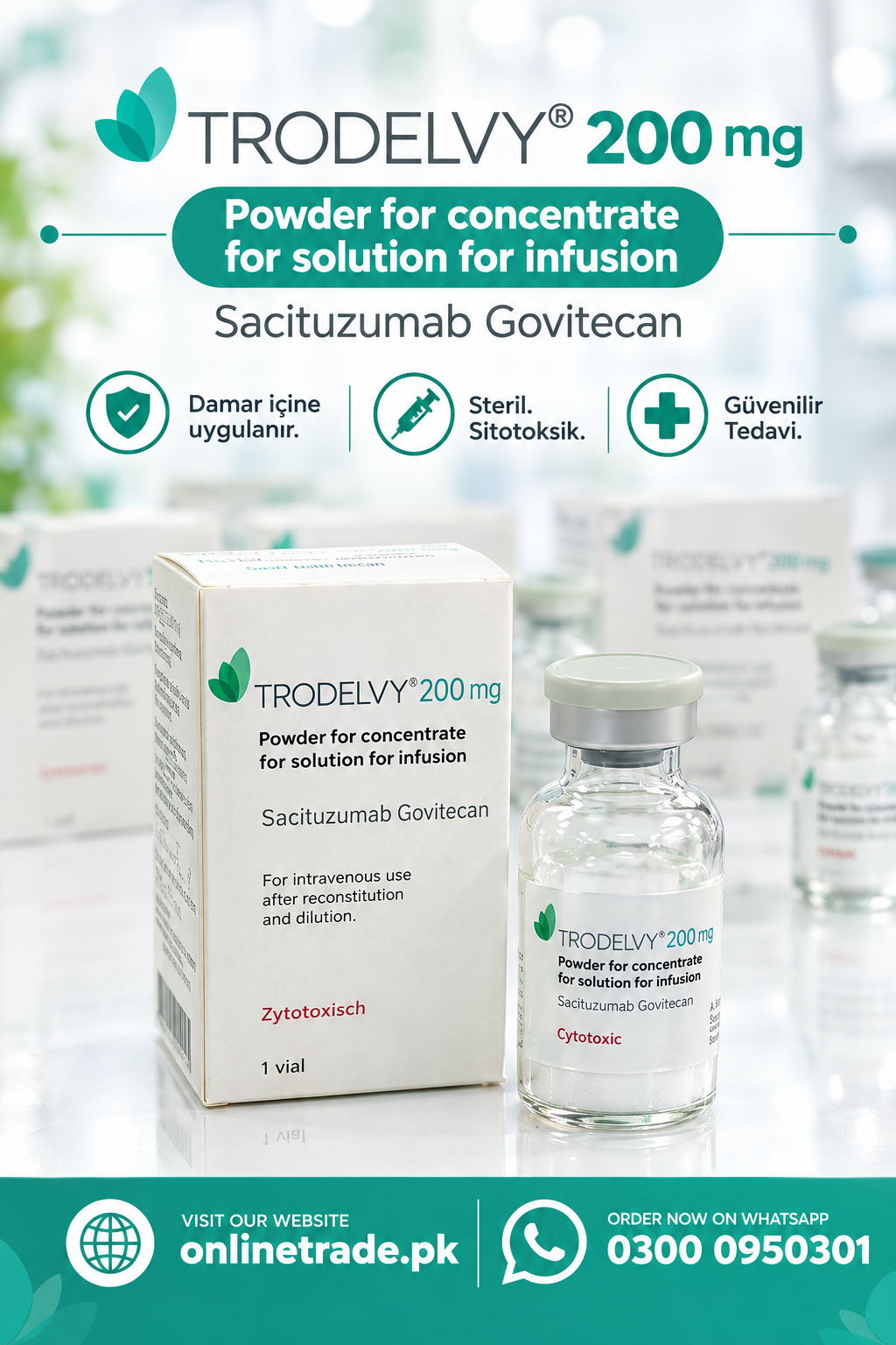 Trodelvy (sacituzumab govitecan) 200mg Injection In Pakistan