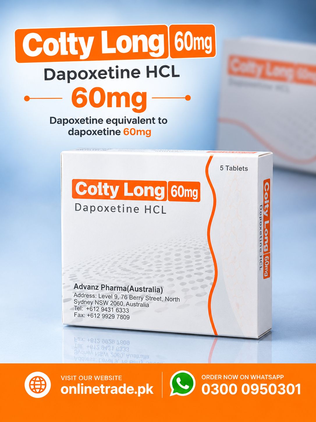 Coity Long Depoxetine 60mg In Pakistan