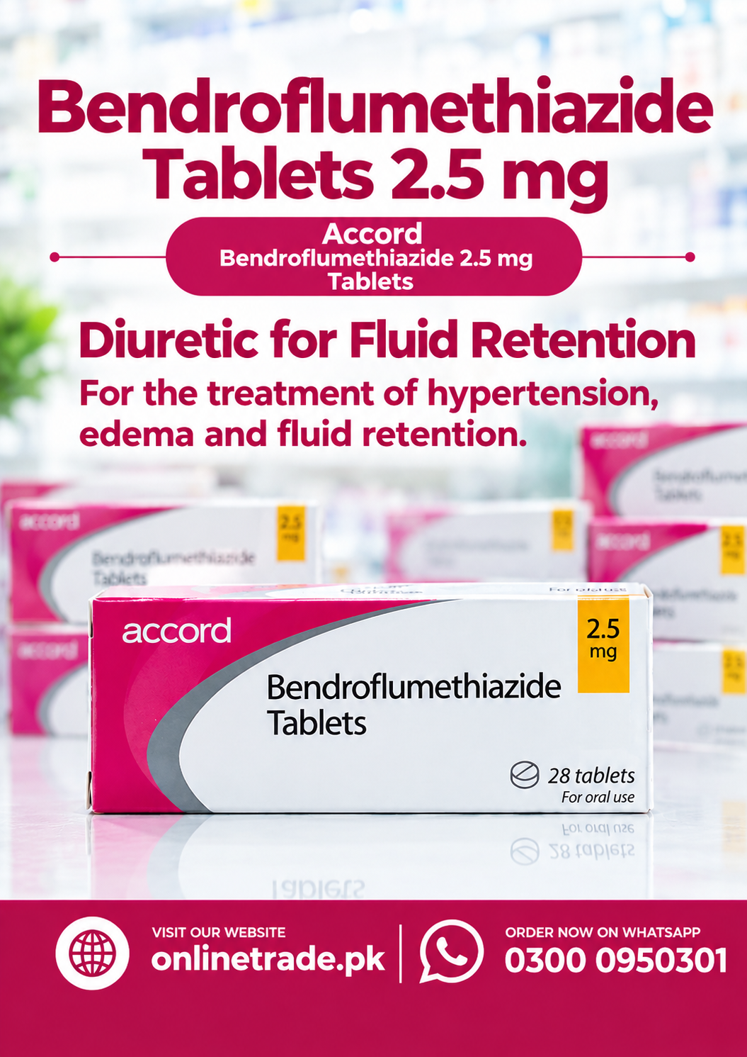 Accord Bendroflumethiazide 2.5mg Tablets In Pakistan