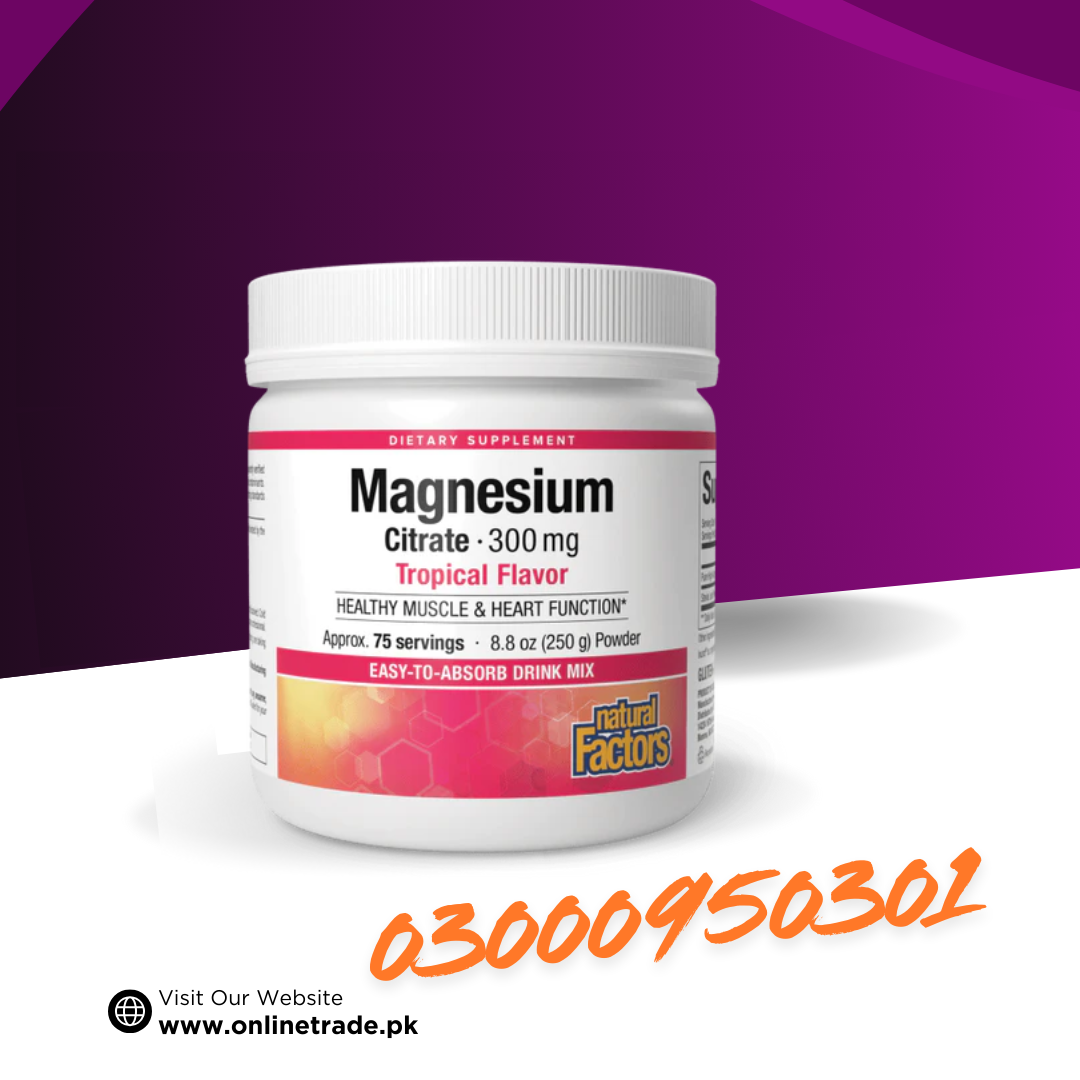 Natural Factors Magnesium Citrate 300 mg (Tropical) In Pakistan