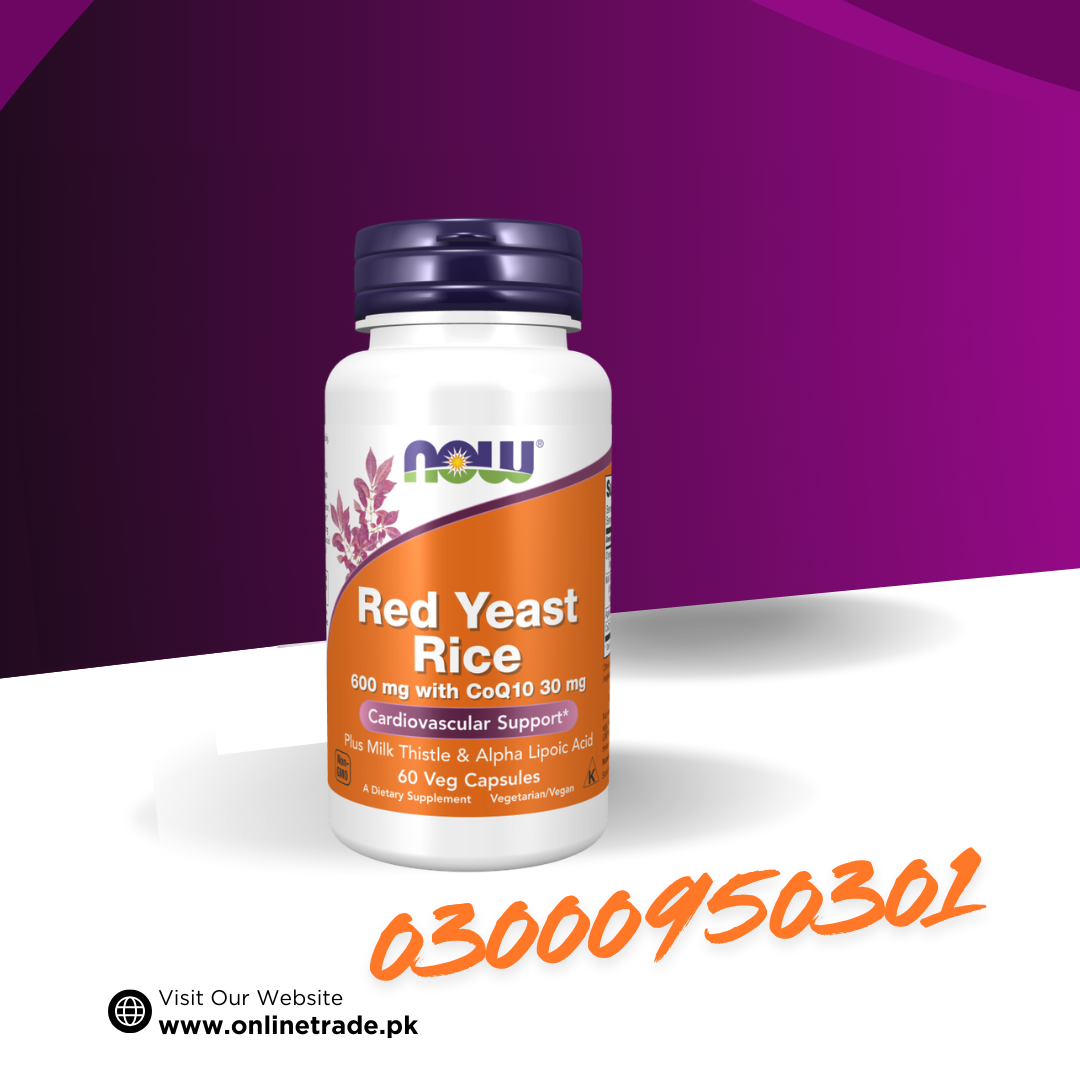 Now Foods Red Yeast Rice 600 mg CoQ10 30 mg Veg Capsules In Pakistan