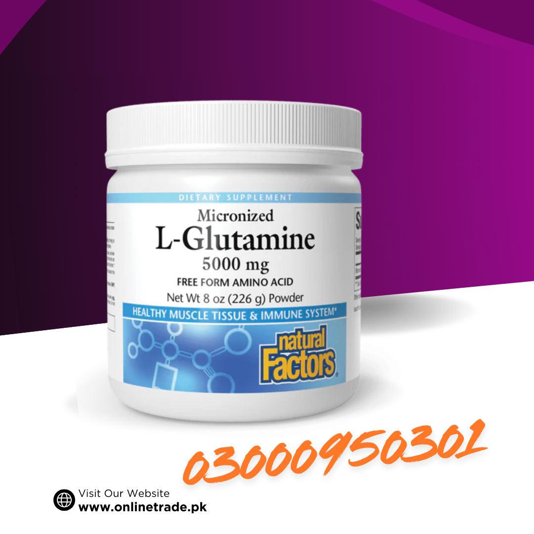 Natural Factors Micronized L-Glutamine Amino Acid 5000 mg Powder In Pakistan