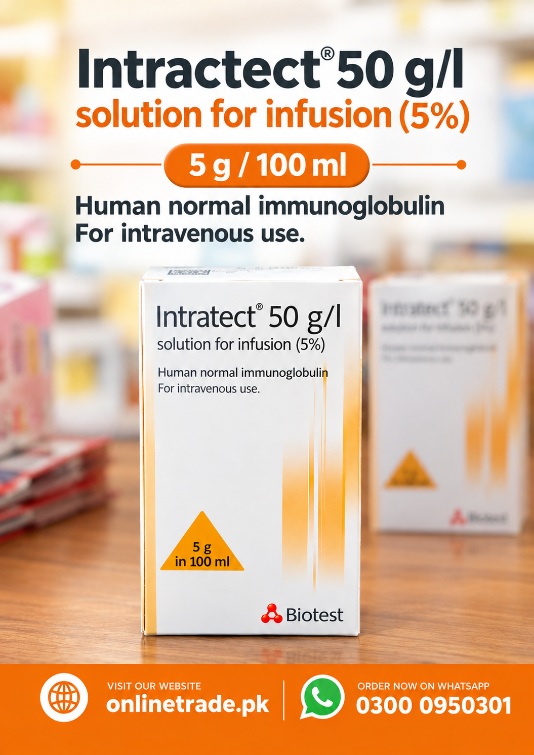 Biotest Interact 50 g/l Solution for infusion 5% In Pakistan