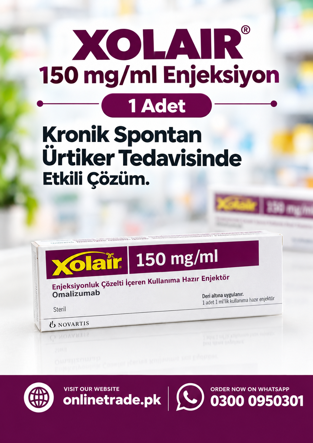 Xolair 150 mg/ml Injection (Omalizumab) In Pakistan