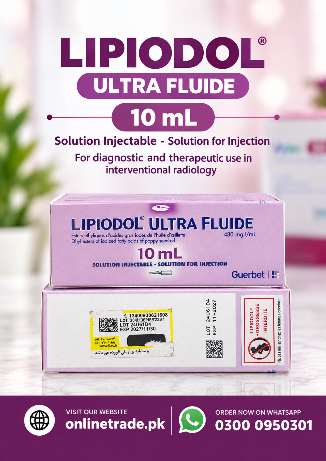 Lipiodol Ultra Fluide Injection 10ml In Pakistan