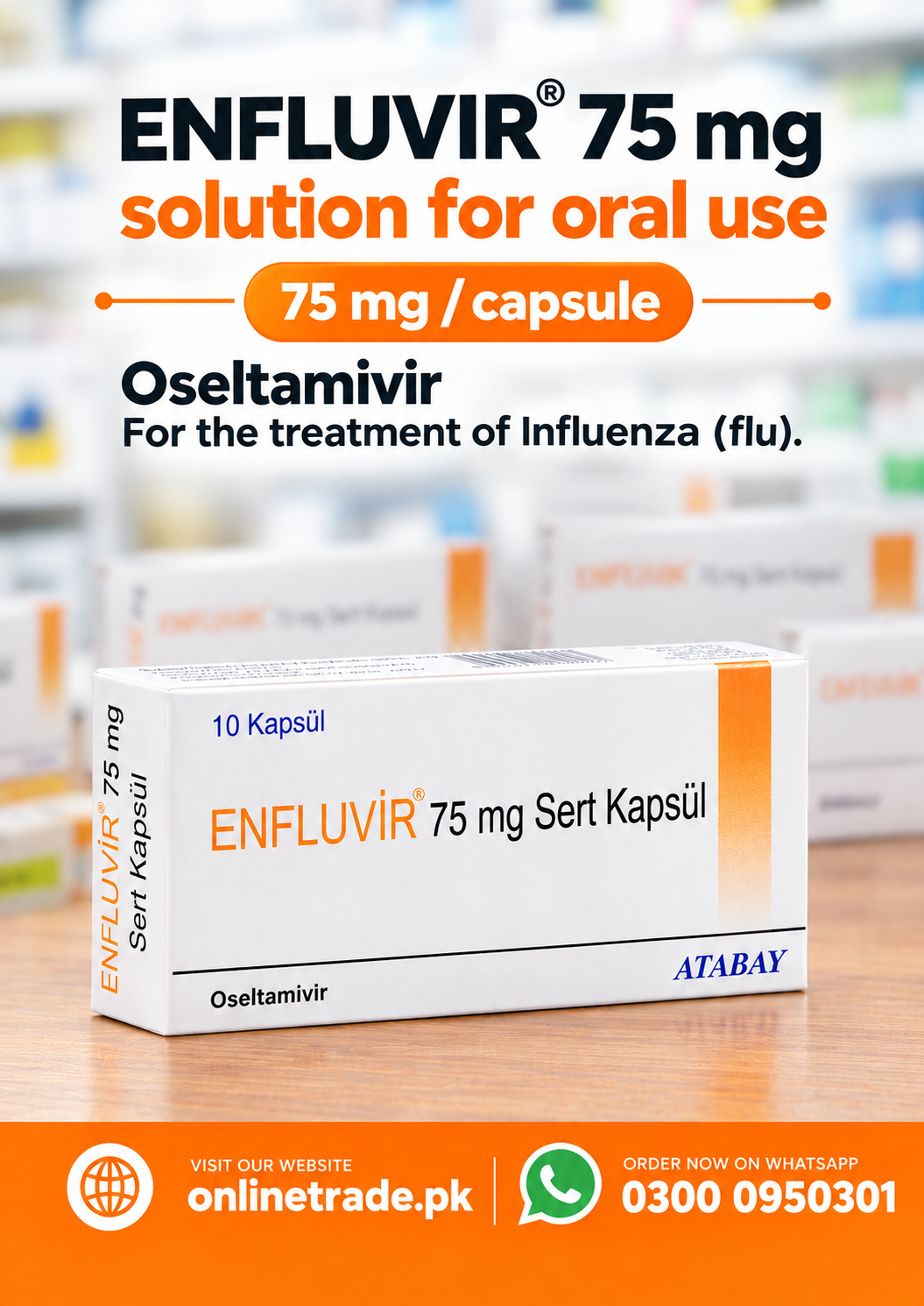 ENFLUVIR® 75 mg Sert Kapsul In Pakistan