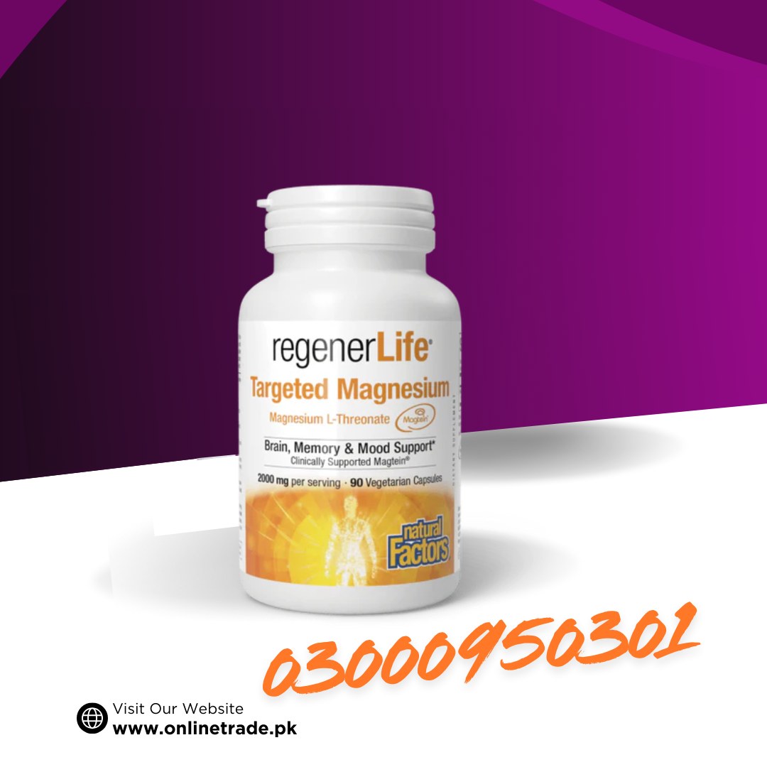 Natural Factors RegenerLife® Targeted Magnesium L-Threonate In Pakistan